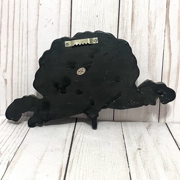 Scalloped Shell Wall Decor Wood Vtg 9.5" X 5.5" Hollywood Regency MCM Vintage - Picture 3 of 7